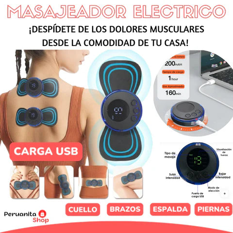 MINI MASAJEADOR SERVICAL ELECTRICO RECARGABLE USB + ENVIO GRATIS